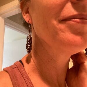 Dangly garnet earrings